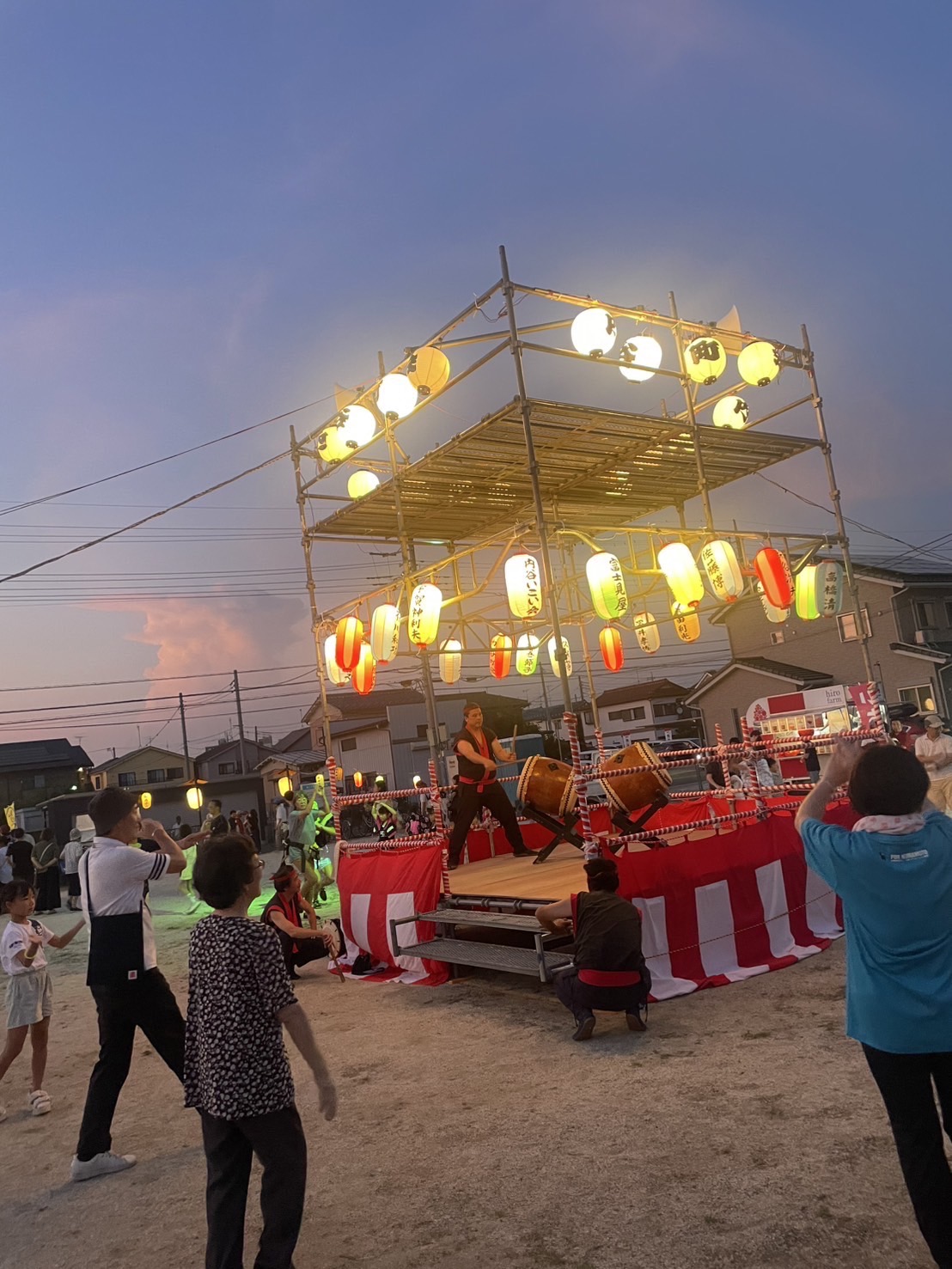 【春日部市内谷町】お祭りのやぐら組立を行いました！