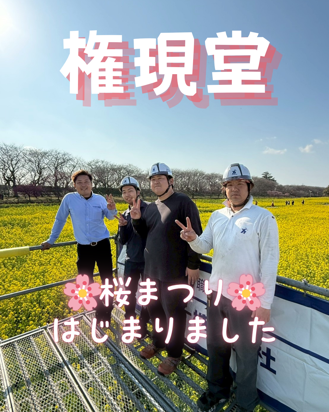 権現堂桜まつりを支える足場の仕事｜監視塔＆フォトスポットを設置しました！